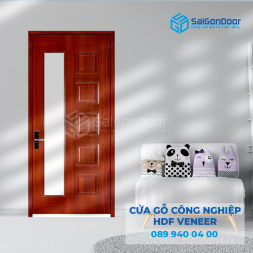 Cửa Gỗ HDF Veneer 6GL-Căm Xe 7-SGD