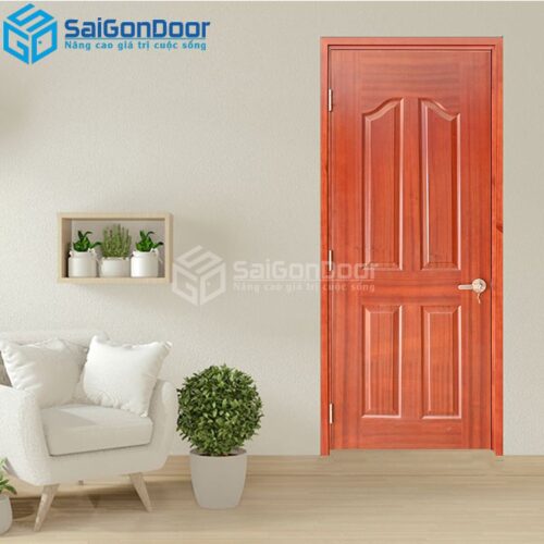 Cửa Gỗ HDF veneer 4A-Xoan Đào-HDFV-SGD