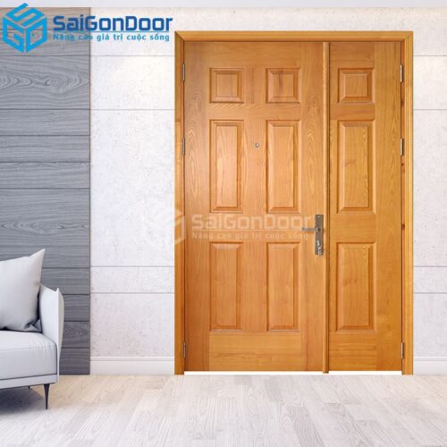 Cửa Gỗp HDF Veneer 9A Sồi me bong con-HDFV-SGD